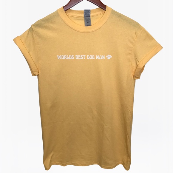 WORLDS BEST DOG MOM Unisex Adult 100% Cotton Crewneck T-Shirts - Various - Picture 7 of 11